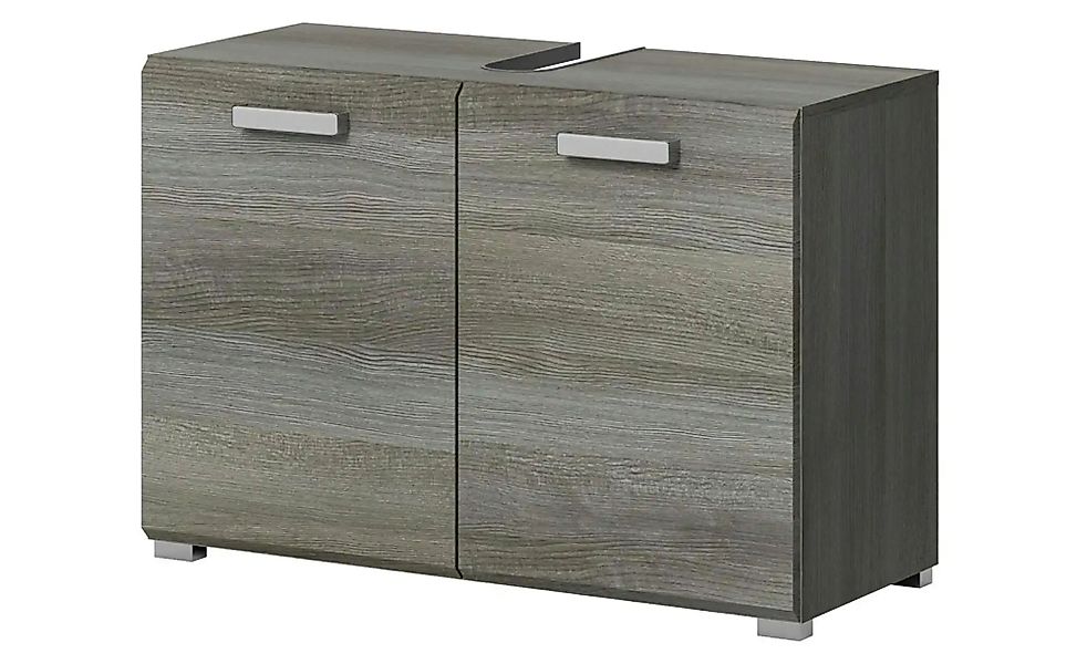 Waschbeckenunterschrank  Silbersee ¦ grau ¦ Maße (cm): B: 80 H: 55 T: 37.0 günstig online kaufen
