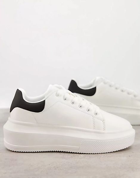 ASOS DESIGN – Dorina – Sneaker in Weiß mit dicker Sohle günstig online kaufen
