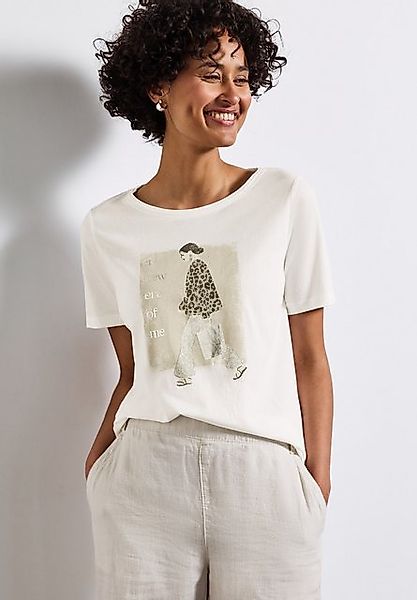 STREET ONE T-Shirt mit Print und schimmerndem Folien-Wording günstig online kaufen