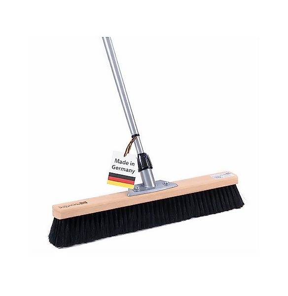 BawiTec Straßenbesen Saalbesen schwarze Kunsthaar Borsten mit Teleskopstiel günstig online kaufen