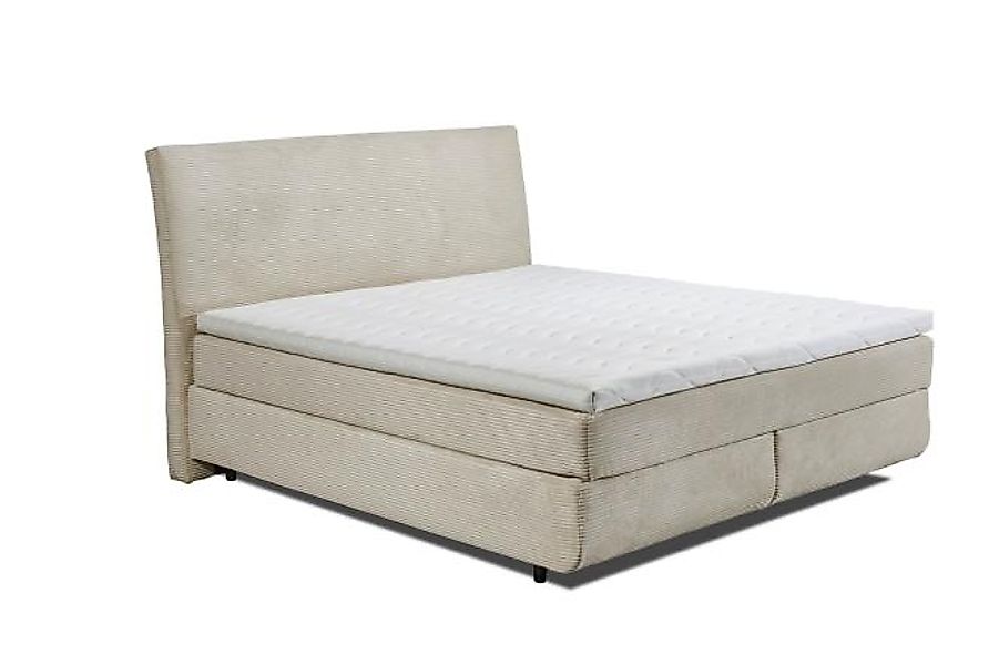 180x200 Boxspringbett MARBELLA 6 inkl. Topper  Cream günstig online kaufen