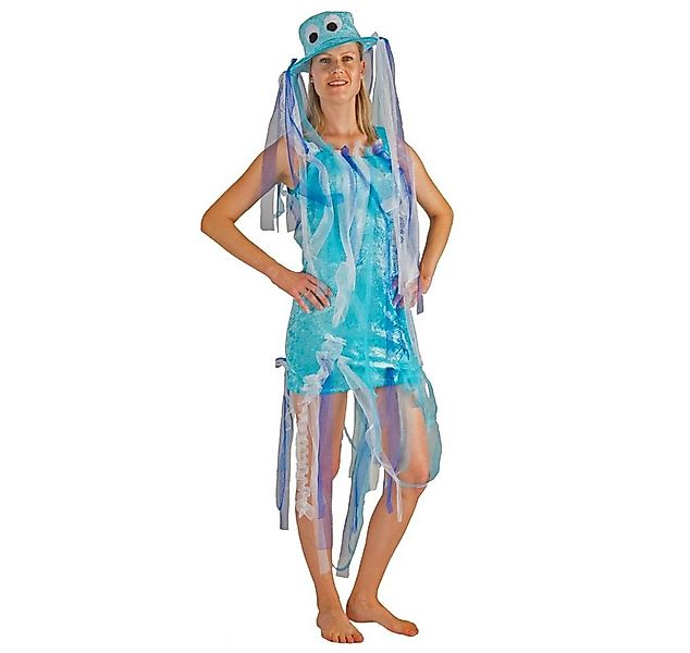 Lipta TDP Kostüm Blaue Qualle für Damen - Kleid mit Hut günstig online kaufen