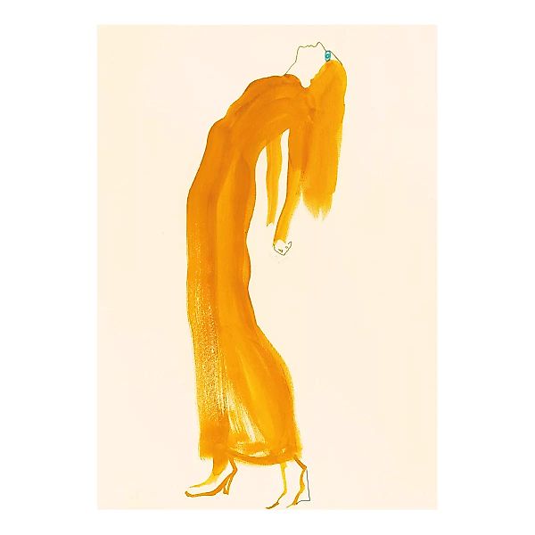 Paper Collective - The Saffron Dress Kunstdruck 50x70cm - beige, orange, ge günstig online kaufen