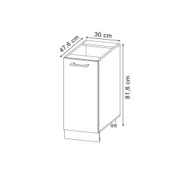 Vicco Apothekerschrank R-Line, Weiß Hochglanz/Goldkraft Eiche, günstig online kaufen