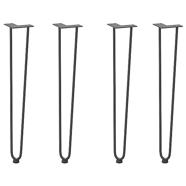 vidaXL Haarnadelbeine für Konsolentische 4 Stk Anthrazit 72 cm Massivstahl günstig online kaufen