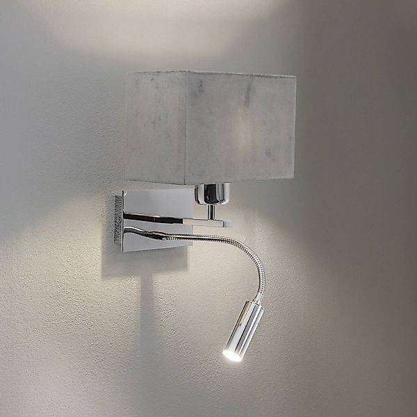 Wandlampe Harry, eckig, chrom/chrom/dunkelgrau günstig online kaufen