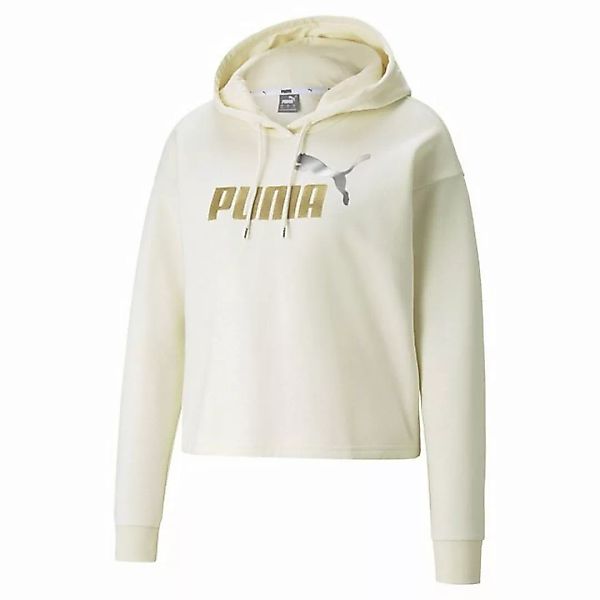 PUMA Sweater Damen Kapuzen-Sweat-Shirt - ESS+ Cropped Metallic günstig online kaufen