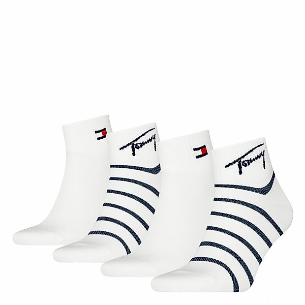 Tommy Hilfiger Socken "TH UNI TJ QUARTER 4P BRETON ECOM", (4 Paar), mit dyn günstig online kaufen