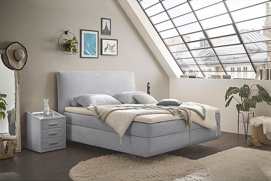 ED EXCITING DESIGN Boxspringbett "Marbella", Duo-Matratze- harte Kokosmatte günstig online kaufen