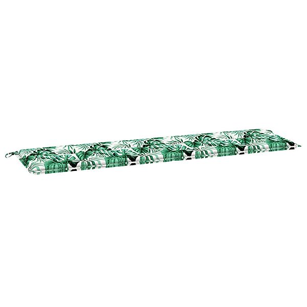 vidaXL Sitzauflage Gartenbank-Auflage Blattmuster 180x50x4 cm günstig online kaufen
