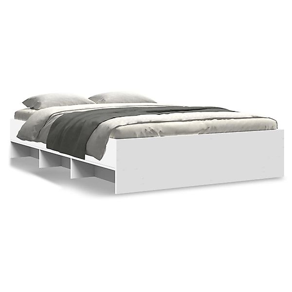 vidaXL Bettgestell Weiß 140x200 cm Holzwerkstoff 3295653 günstig online kaufen
