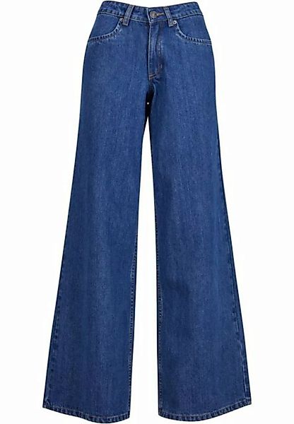URBAN CLASSICS Bequeme Jeans Urban Classics Damen Ladies Mid Waist Wide Den günstig online kaufen