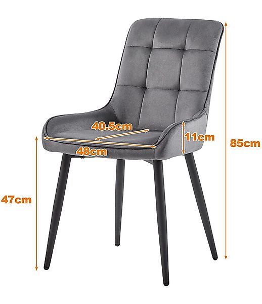 Ofcasa Esszimmerstuhl Polsterstuhl (2er Set), Samt günstig online kaufen