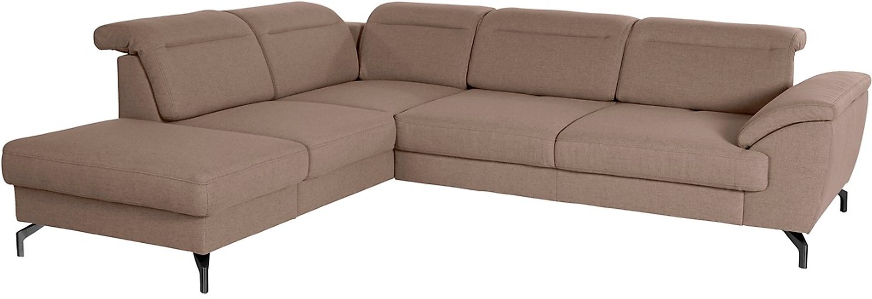 sit&more Ecksofa »Percy L-Form«, 12 cm Fußhöhe, Sitztiefenverstellung, wahl günstig online kaufen