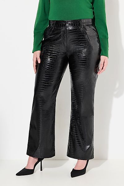 Ulla Popken Funktionshose Lederoptik-Hose Mary weites günstig online kaufen
