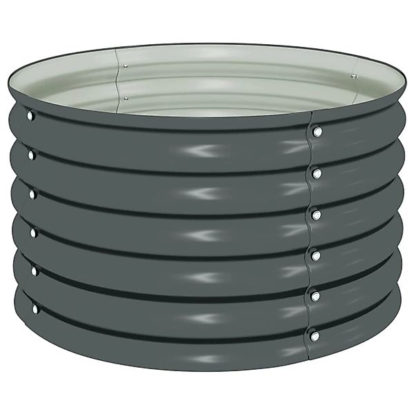 vidaXL Hochbeet Garten-Hochbeet 80x80x44 cm Verzinkter Stahl Grau (1 St) günstig online kaufen