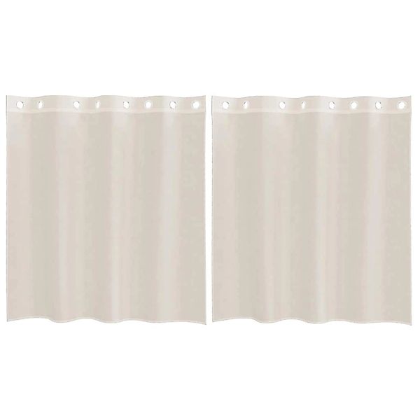 vidaXL Voile Vorhänge mit Ösen 2 Stk Creme 140x140 cm 4102071 günstig online kaufen