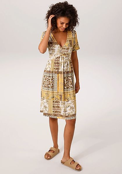 Aniston CASUAL Sommerkleid im fantasievollen Patch-Dessin- jedes Teil ein U günstig online kaufen
