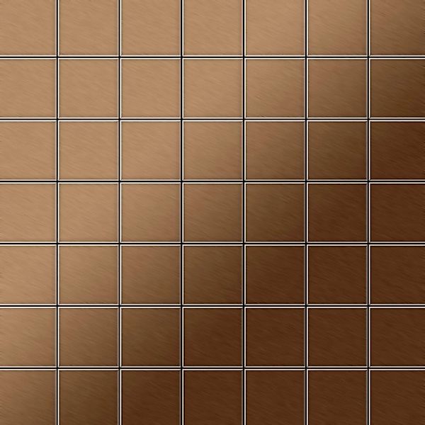 ALLOY Mosaik Fliese Massiv Metall Titan Gebürstet Kupfer 1,6mm Stark Attica günstig online kaufen