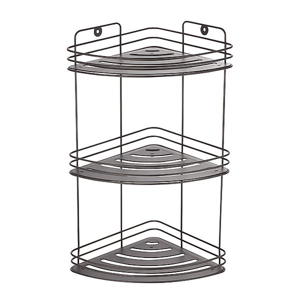 MSV Eck-Regal Kery Stahl 20 cm x 20 cm x 41 cm Mattschwarz günstig online kaufen