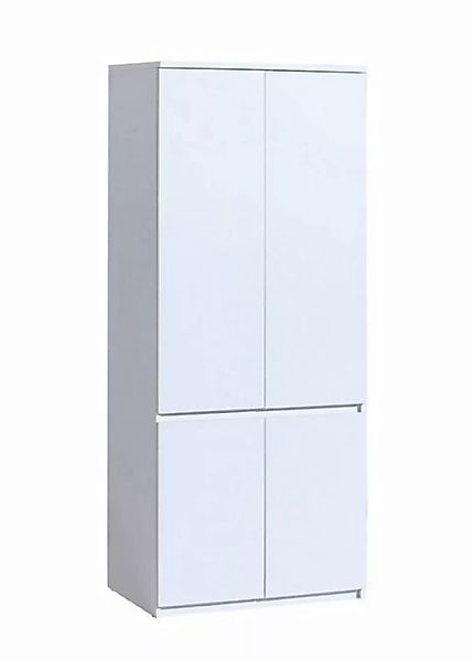 Feldmann-Wohnen Kleiderschrank Arcca (1-St) 80cm 4-türig weiß günstig online kaufen