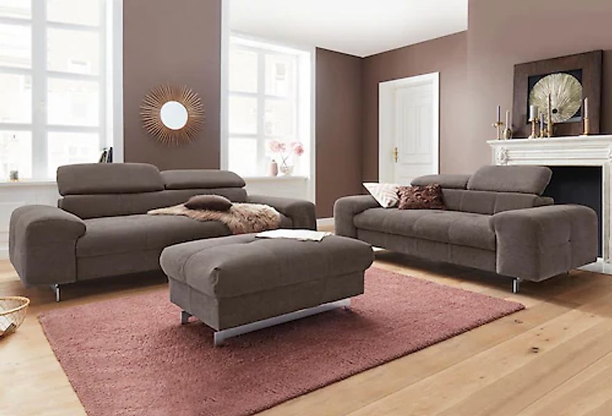 COTTA Polstergarnitur »Chef«, (Set), Set bestehend aus: 3-Sitzer mit Kopfte günstig online kaufen