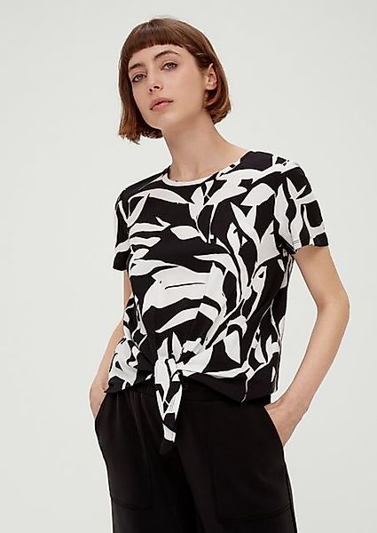 s.Oliver Kurzarmshirt T-Shirt aus Baumwollstretch Knoten günstig online kaufen