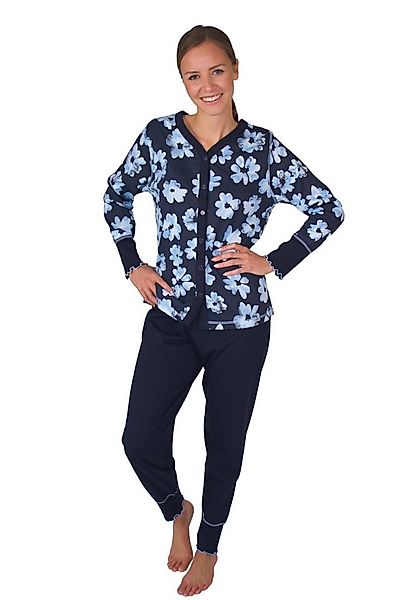 Consult-Tex Pyjama Damen Pyjama Schlafanzug DW311blau aus weicher Baumwolle günstig online kaufen