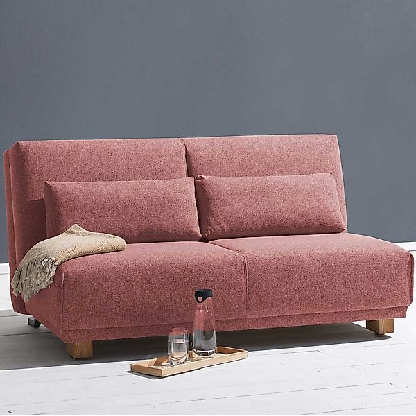 Klappsofa in Rosa Stoff Made in Germany günstig online kaufen