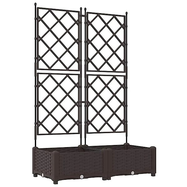 vidaXL Garten-Pflanzgefäß 2 Stk Braun 80 x 40 x 125,5 cm Stahl 42002814 günstig online kaufen