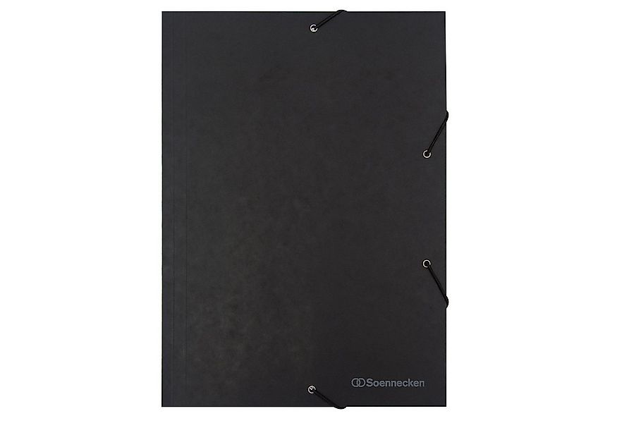 Soennecken Fächermappe Eckspanner 1489 DIN A4 3 Klappen und Gummizug schwar günstig online kaufen