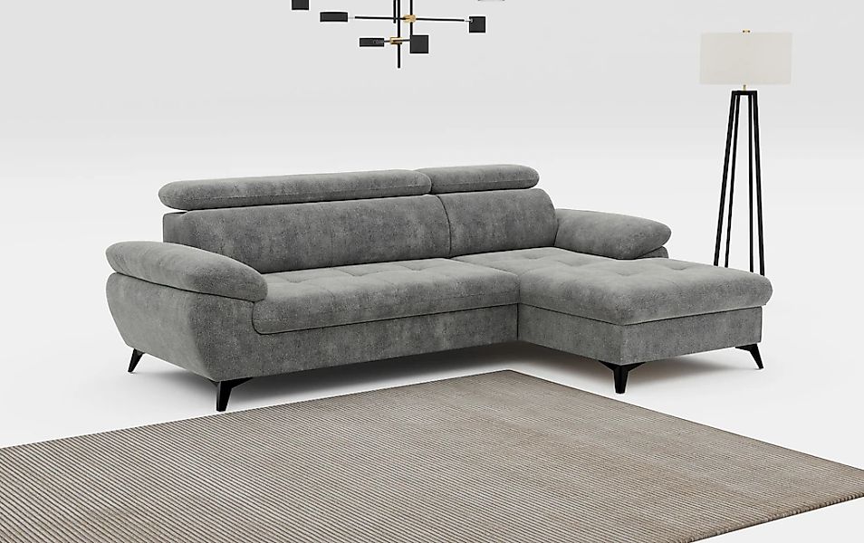 COTTA Ecksofa "Hudson L-Form, B: 261 cm" mit Kopfteilverstellung, optional günstig online kaufen