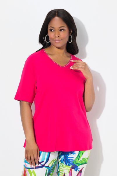 Ulla Popken T-Shirt Pima Cotton Shirt günstig online kaufen