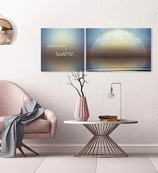 queence Leinwandbild »Rainbow«, Himmel-Himmelsbilder-Kunst-Modern-Spa-Spa B günstig online kaufen