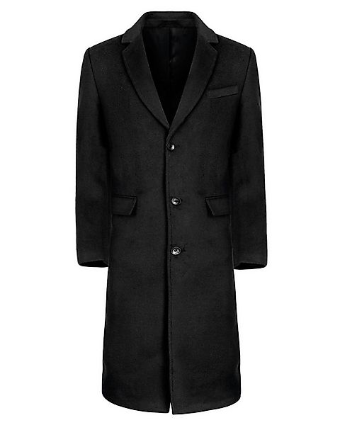 Allthemen Langmantel Herren Knielang Wollmantel Slim Fit Wintermantel günstig online kaufen
