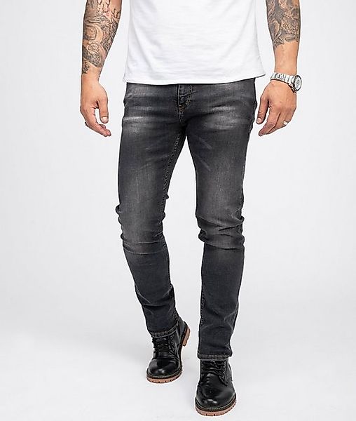 Indumentum Slim-fit-Jeans Herren Jeans Stonewashed Dunkelgrau IS-302 günstig online kaufen