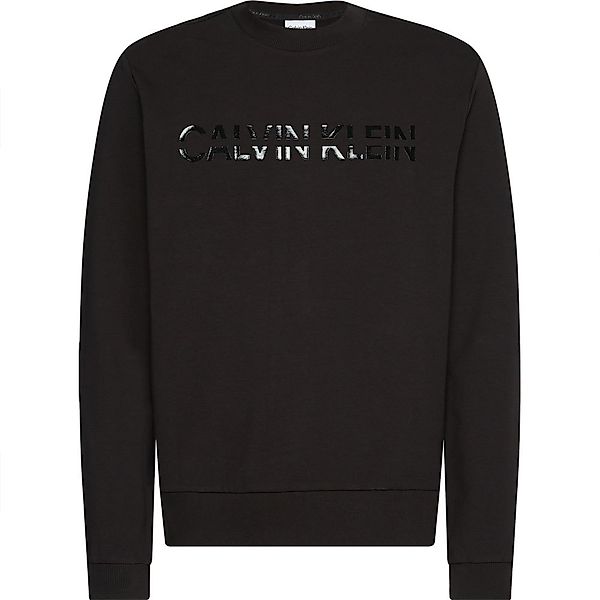 Calvin Klein Matt Shine Split Logo Sweatshirt S Ck Black günstig online kaufen