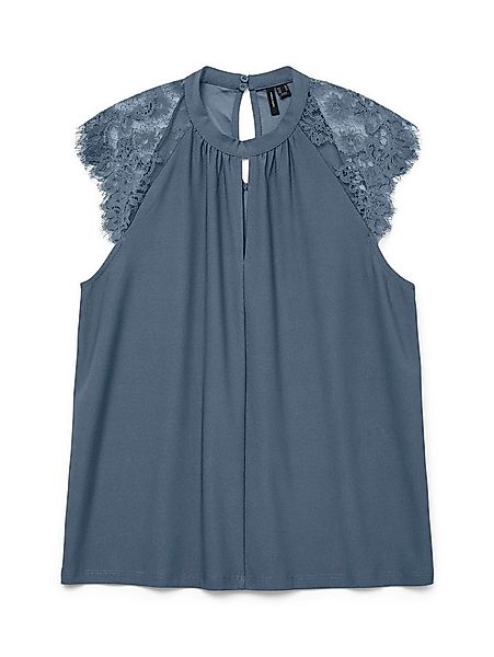 Vero Moda Spitzentop VMMILLA SL LACE TEE Materialmix, regular fit günstig online kaufen