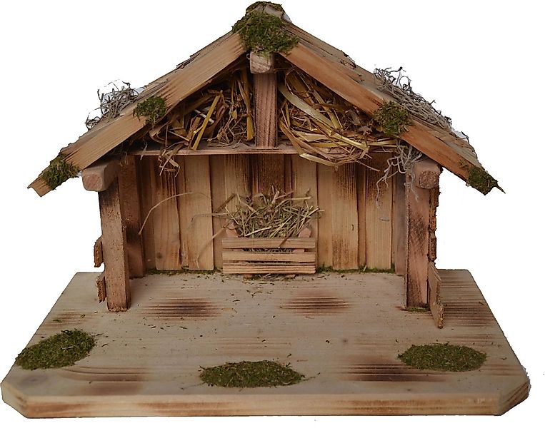 Alfred Kolbe Krippe Krippenstall für 9 cm Figuren, Massivholzboden, Weihnac günstig online kaufen