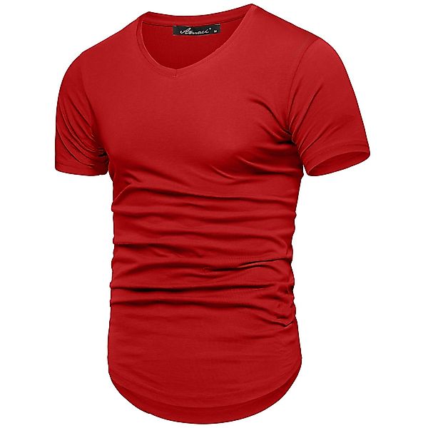 Amaci&Sons T-Shirt BELLEVUE Basic Oversize T-Shirt mit V-Ausschnitt Herren günstig online kaufen