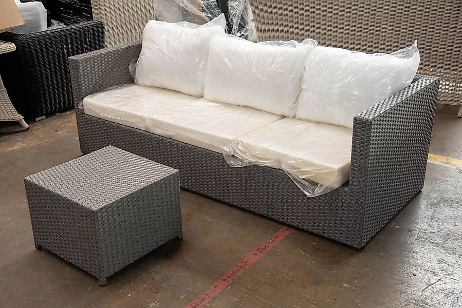 #HBM 2651: 3er Sofa Genero mit Hocker Maui-grau günstig online kaufen