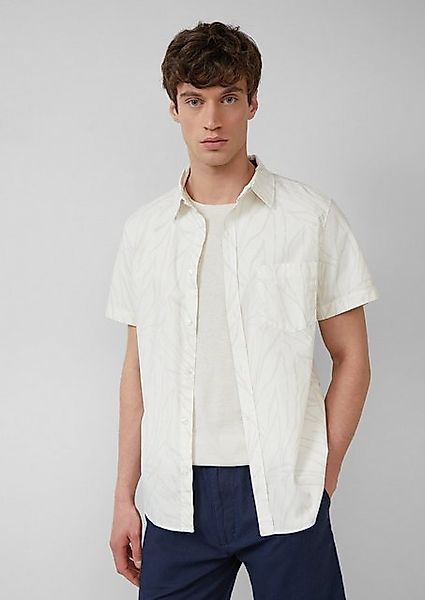 s.Oliver Kurzarmhemd Slim Fit: Gemustertes Kurzarmhemd mit Kentkragen günstig online kaufen
