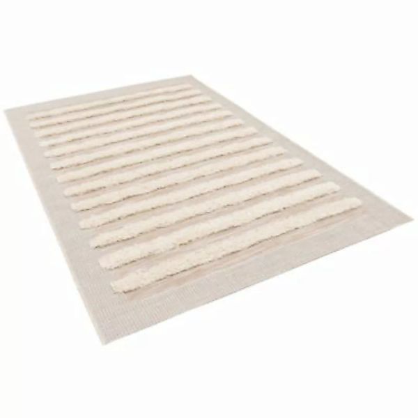 Pergamon In & Outdoor Teppich Shaggy Juist Streifen Teppiche creme Gr. 120 günstig online kaufen