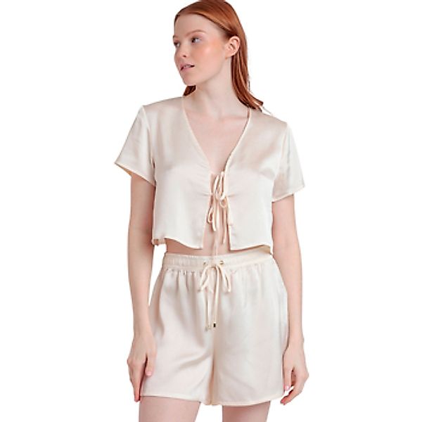 Admas  Pyjamas/ Nachthemden Pyjama Satin Shorts Camisole zum Binden Sweet L günstig online kaufen