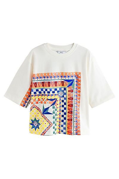 Next T-Shirt Kurzärmeliges T-Shirt mit Mosaik-Placementprint (1-tlg) günstig online kaufen