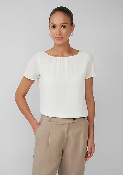 s.Oliver BLACK LABEL Kurzarmbluse Leicht gefütterte günstig online kaufen