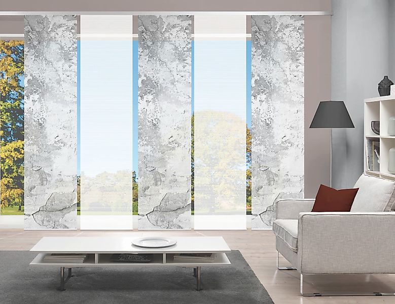 Vision S Schiebegardine "RAGUL 5er SET" Paneelwagen 5 Stk. tlg. Schiebevorh günstig online kaufen