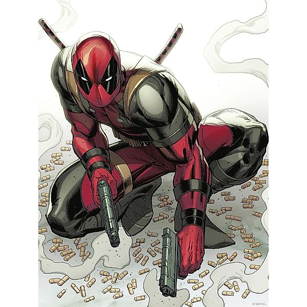 Komar Wandbild Marvel Deadpool Bullets 30 cm x 40 cm Rot günstig online kaufen