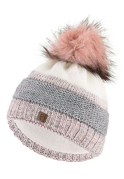 Faera Strickmütze Warme Strickmütze mit Bommel Thermo-Beanie (1-St., modisc günstig online kaufen