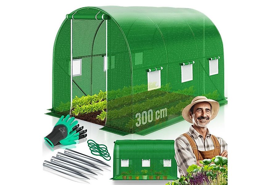 KESSER Foliengewächshaus, Folien-Gewächshaus Stabil mit Fenstern mit Moskit günstig online kaufen